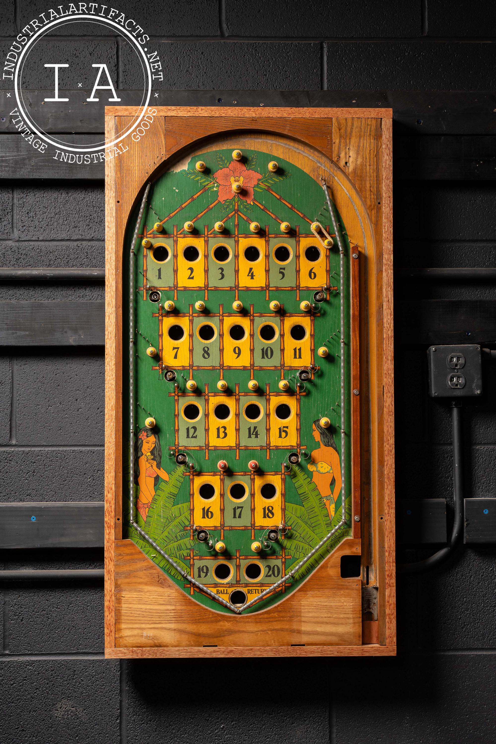 ANCIEN JEU DE bagatelle - billard pinball flipper de bistrot en bois