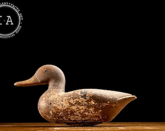 Antique Hand Carved Wooden Duck Decoy
