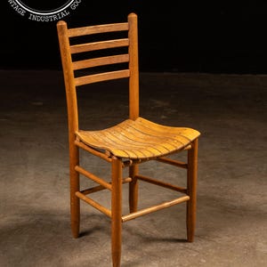 Vintage Oak Bentwood Ladder Back Chair