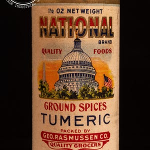 Unopened National Brand Tumeric Tin