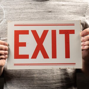 Vintage Metal Exit Sign
