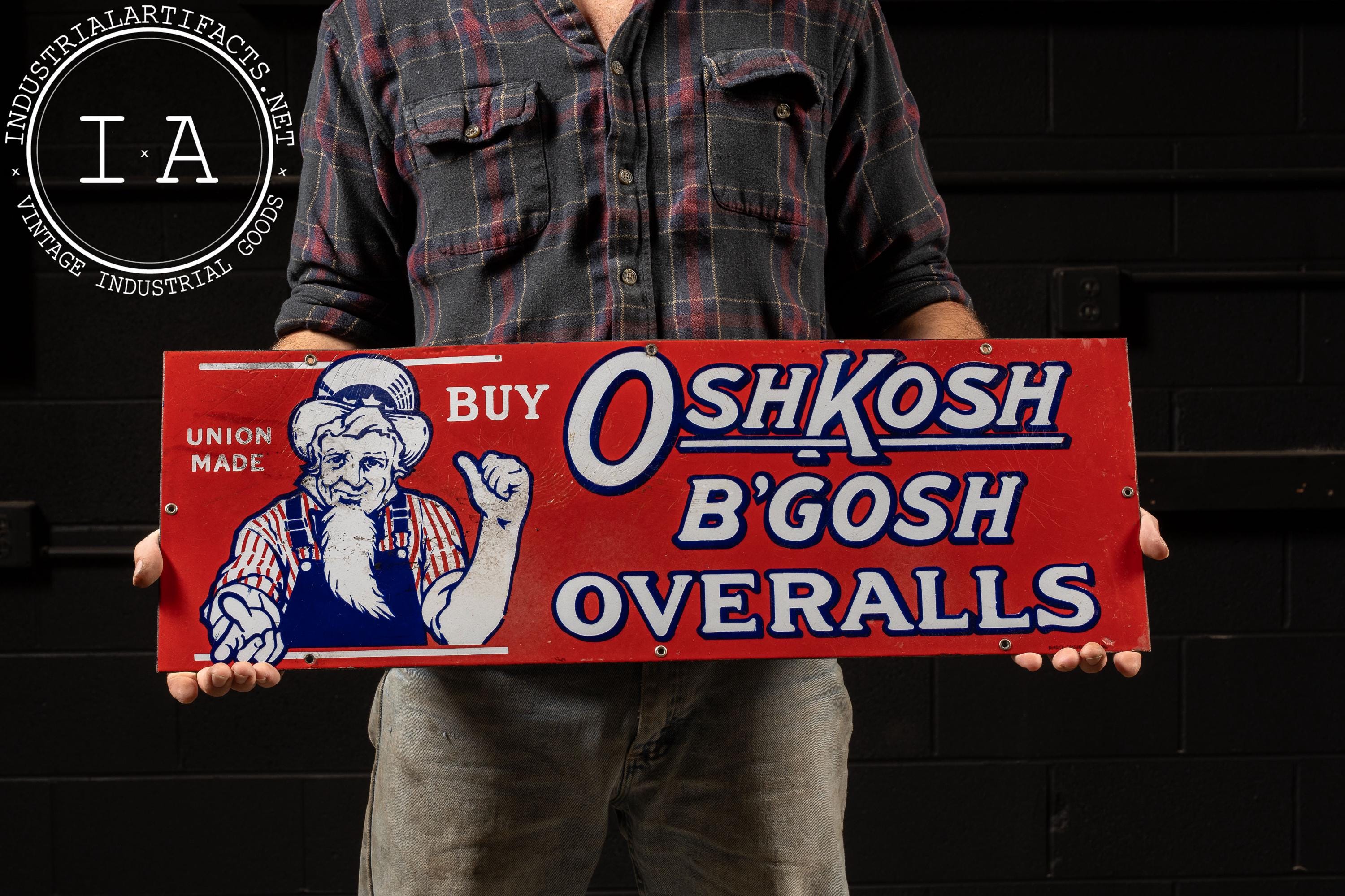 Antique Oshkosh B'gosh Single-sided Porcelain Sign - Etsy