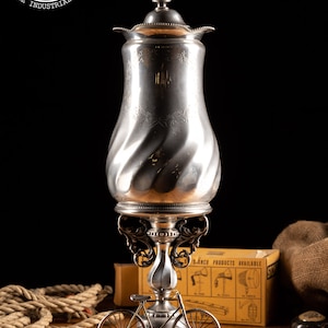 19th Century Silver Plated Bicycle Trophy