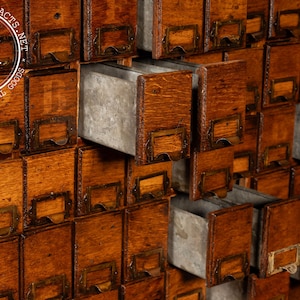 Massive Antique 370-Drawer Industrial Hardware Cabinet image 10