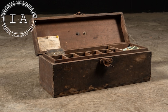 Vintage tackle box with lures