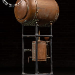 Antique Industrial Copper Pressure Vessel Apparatus immagine 8