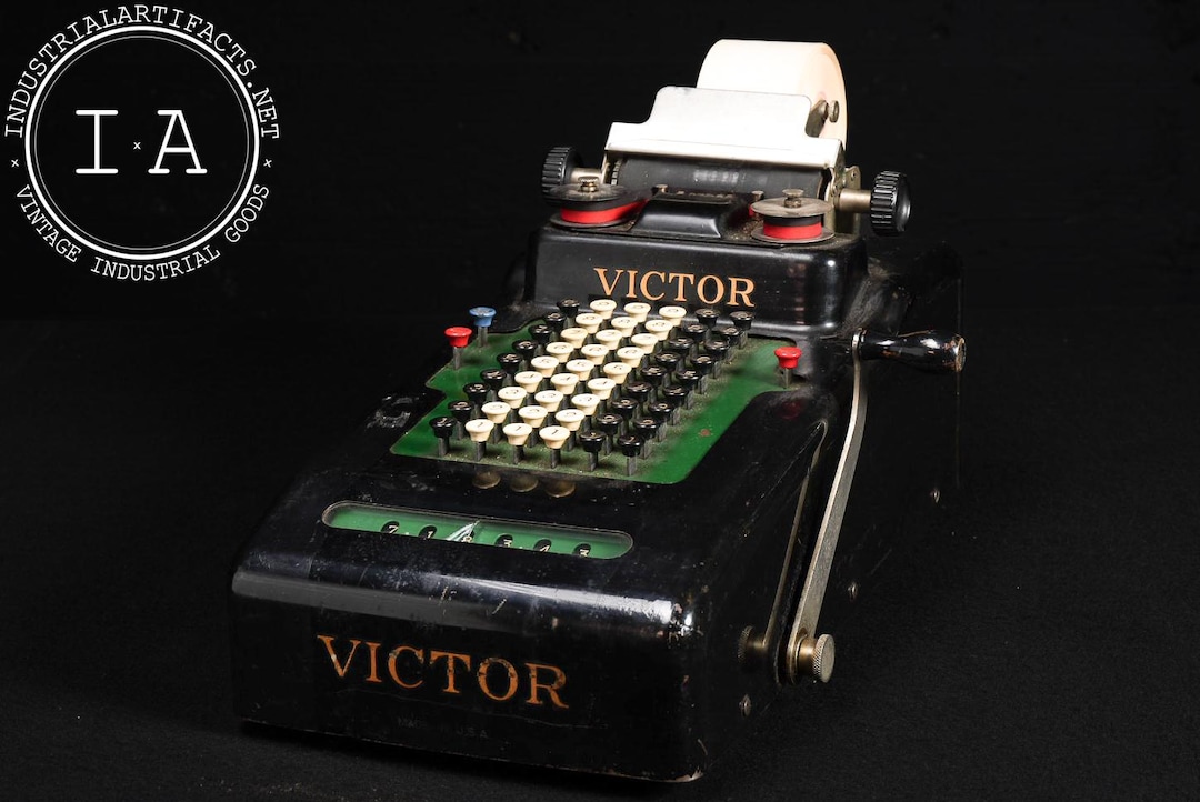 Vintage Mechanical Adding Machine With Paper Roll by Victor - Etsy