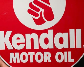 Vintage Kendall Motor Oil Tin Litho Advertising Sign - Etsy