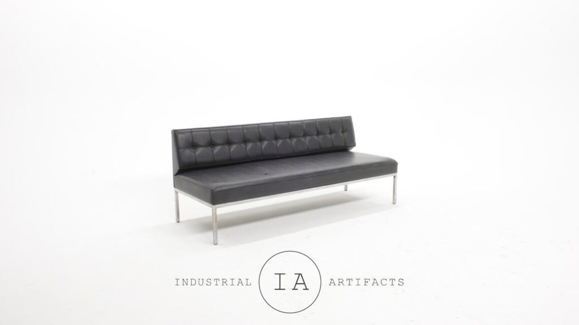 Steelcase Mid Century Modern Black Vinyl Furniture Set Herman Etsy