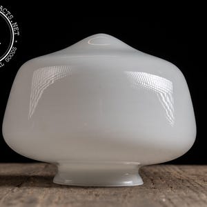Milk Glass Schoolhouse Lamp Shade
