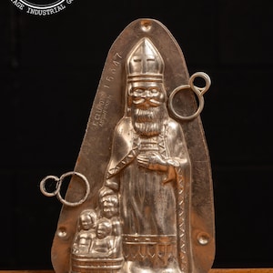 Vintage St. Nicholas With Children Belgian Chocolate Mold