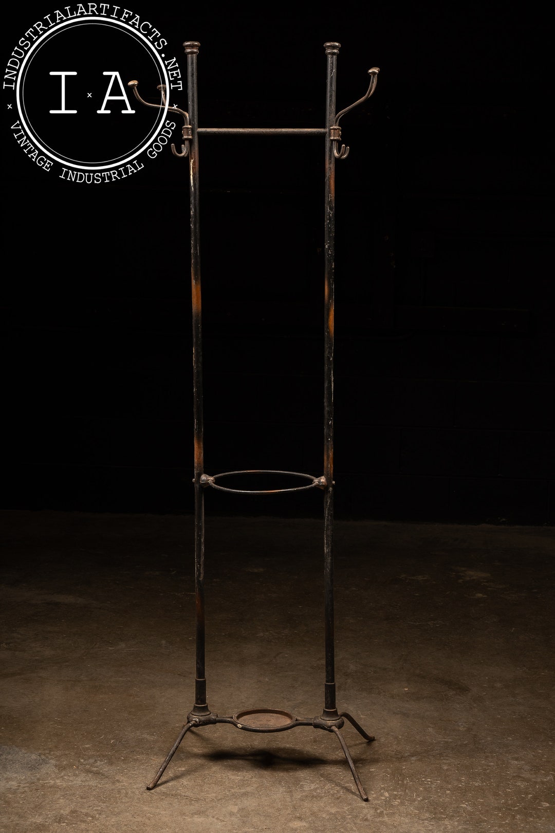 Antique Japanned Copper Coat Rack Etsy