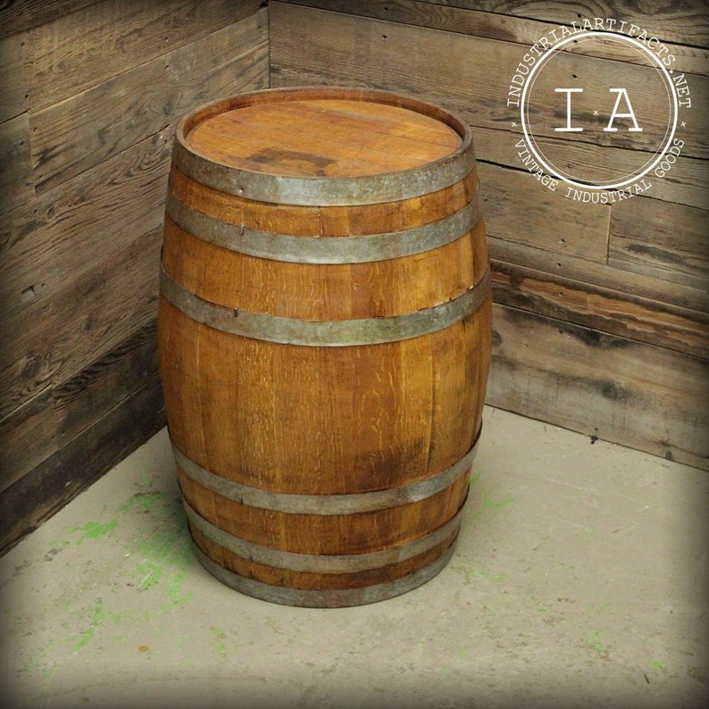 Vintage Wooden Liquor Barrel Full Keg Etsy