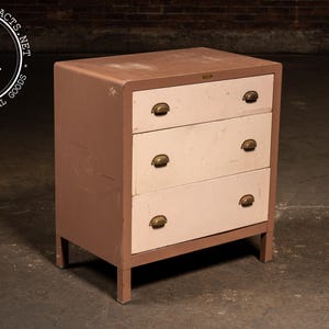 vintage metal hospital dresser Simmons Metal Fireproof Hospital Dresser (Lot 2052