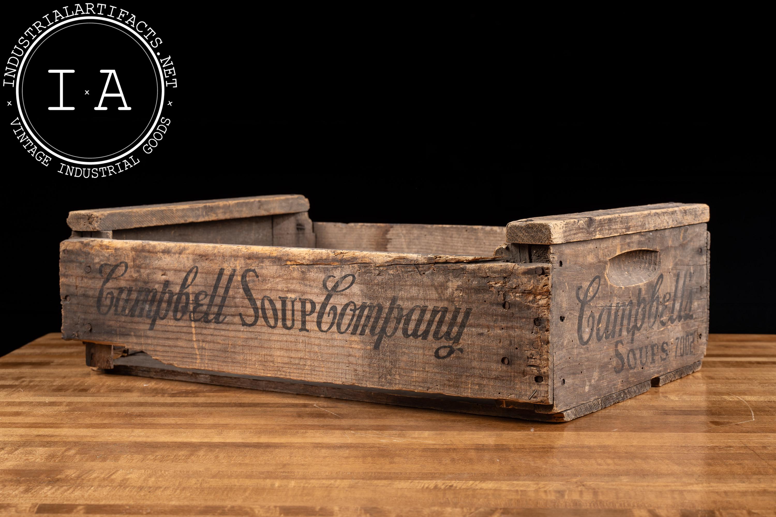 Campbell's Condensed Soups 木製 ヴィンテージ 木箱 Campbell's Condensed Soups 木製 ヴィンテージ 木箱 Antique Wooden