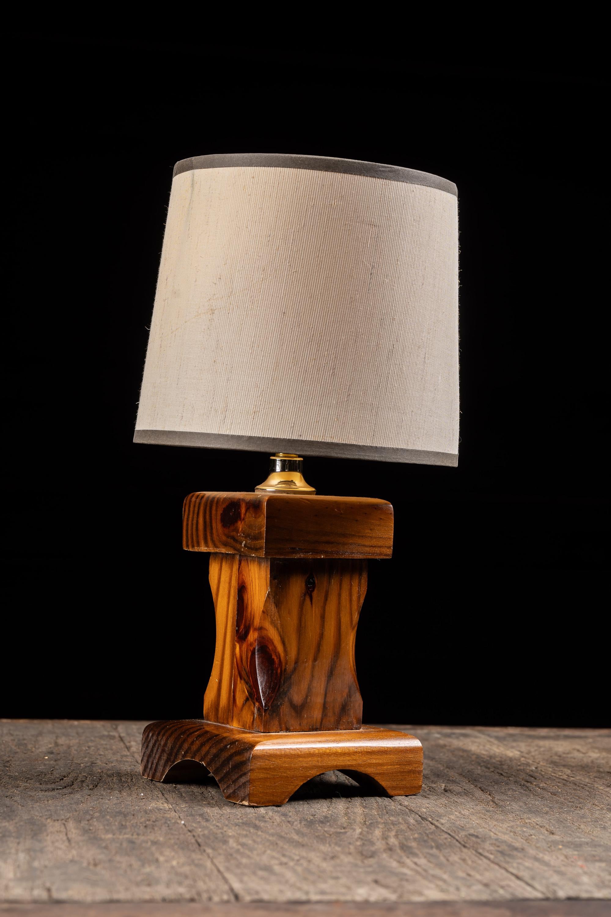 ★LOVE 木製ライト　インテリア1970年代★ C. 1970 Laminated Wood Lamp by Alabama Lamp - Etsy