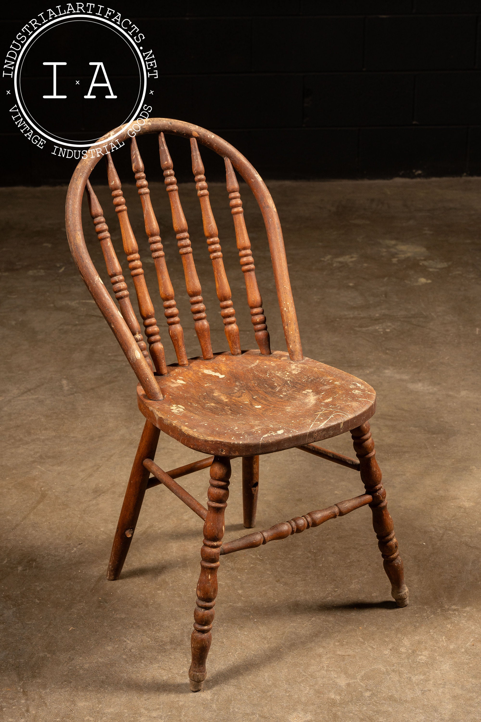 Antique Oak Spindle Back Chair - Etsy