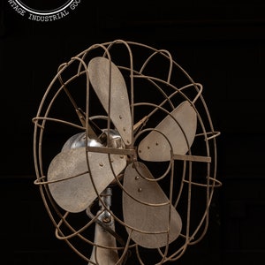 Ventilador de escritorio de acero Hunter C-16 vintage imagen 2