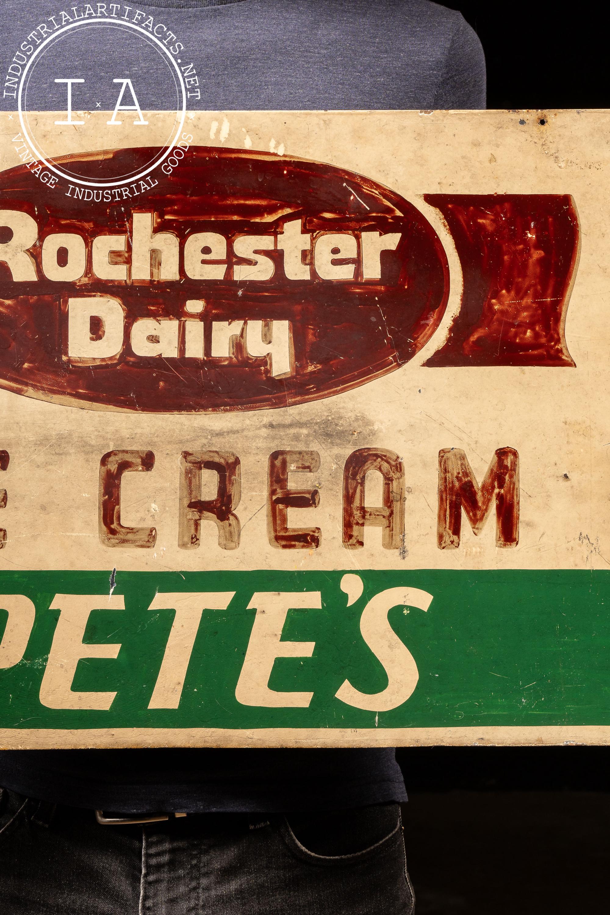 Vintage Hand-painted Rochester Dairy Sign - Etsy