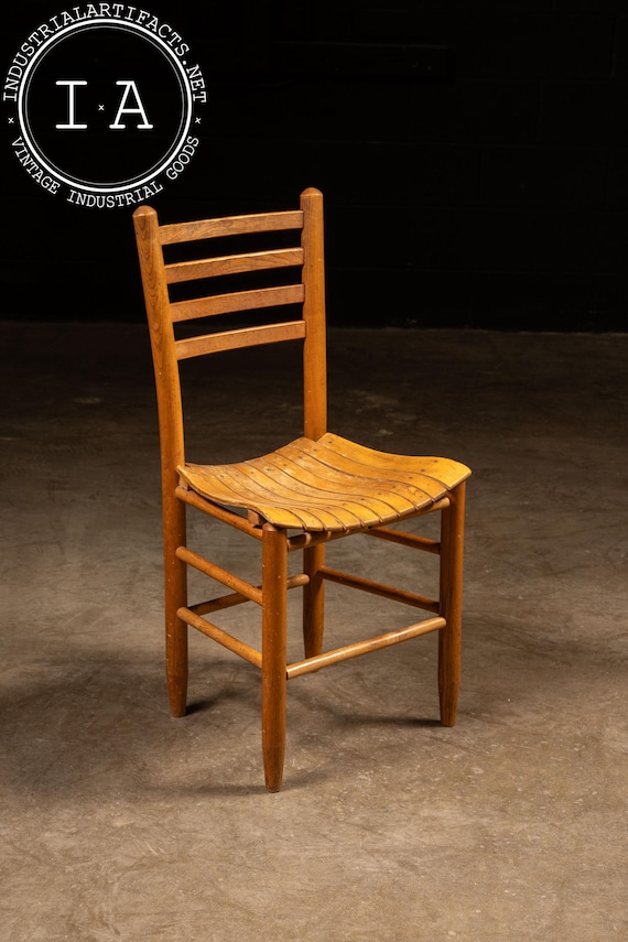 Vintage Oak Bentwood Ladder Back Chair - Etsy