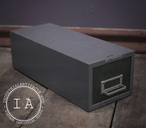 Steelmaster Single Drawer Industrial Index Card File Etsy