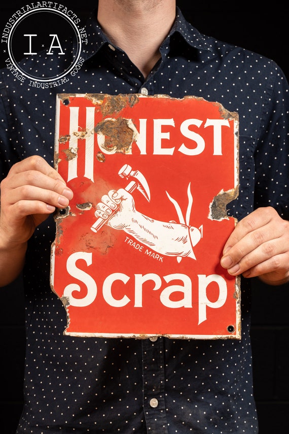 honest scrap tobacco sign Antique SSP Advertising Original Honest Scrap Tobacco Country