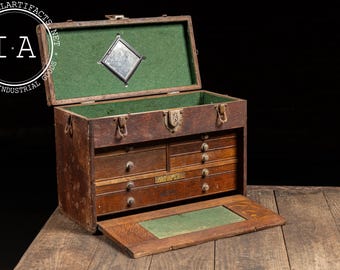 Vintage Excelsior Stamford Conn. Machinist Toolbox Oak - Etsy