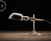 OC White Articulating Industrial Desk Lamp