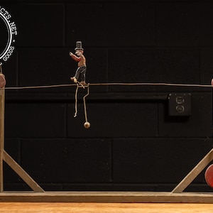 Early Folk Art Tightrope Walker Puppet