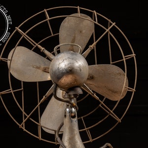 Ventilador de escritorio de acero Hunter C-16 vintage imagen 5