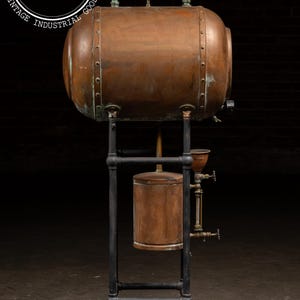 Antique Industrial Copper Pressure Vessel Apparatus immagine 4