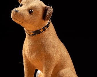 Vintage Nipper RCA Flocked Cast Metal Bank