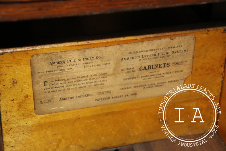 Turn Of The Century Apothecary Cabinet by Amberg File /& Index
