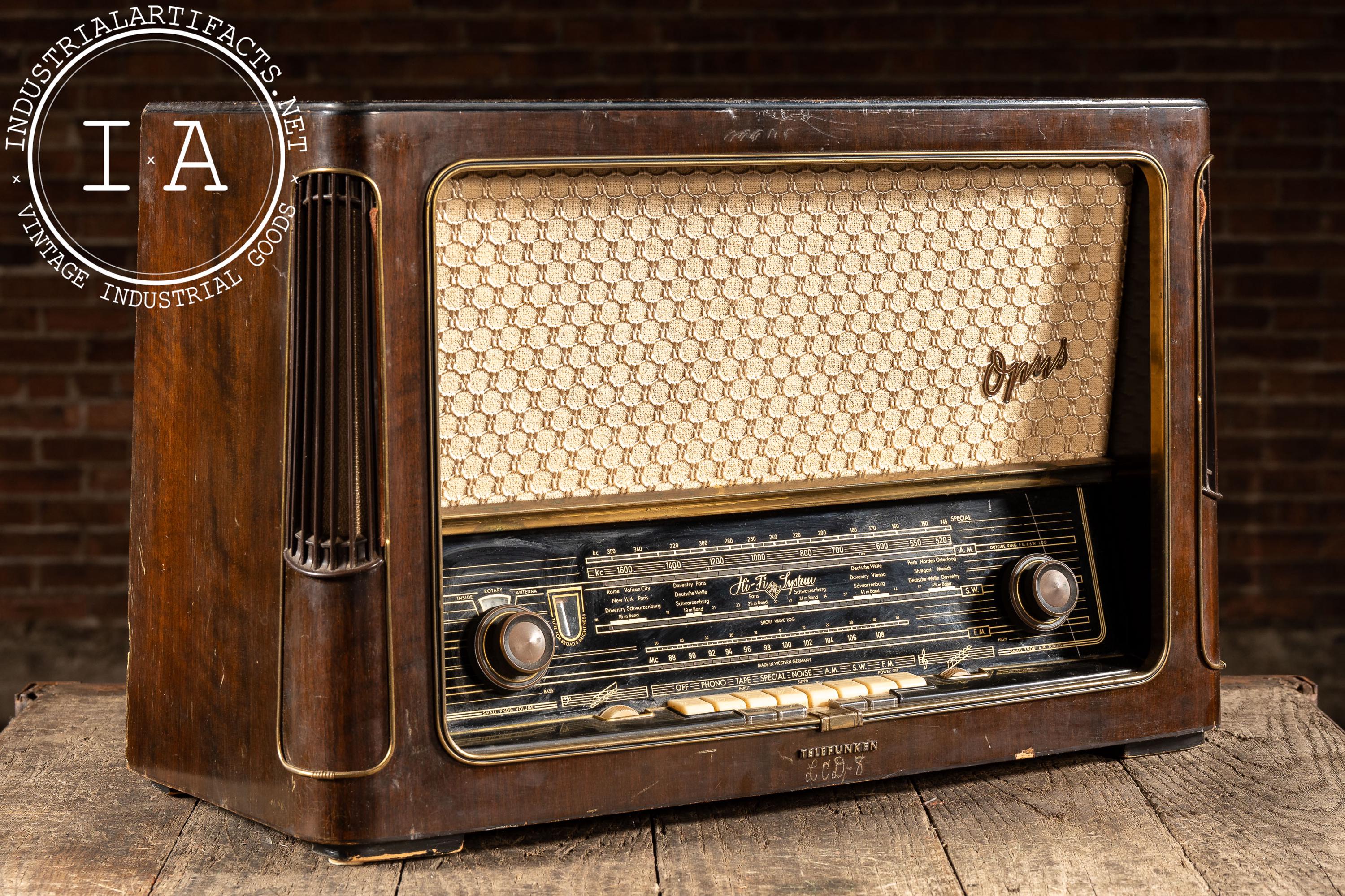 C. 1950 Working Telefunken Opus 7 Hi-fi Tube Radio - Etsy