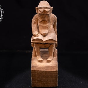Vintage Hand-Carved Folk Art Figurine