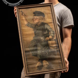 Early 20th Century Canvas Dutch Boy Advertising Sign
