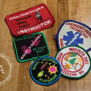 Iron-On Patches - Random Assortment of Five Vintage Patches