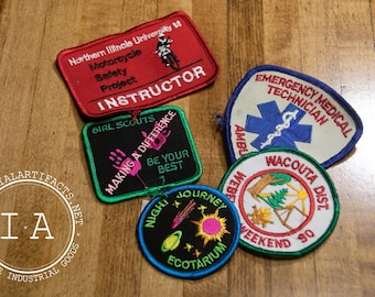 Iron-On Patches - Random Assortment of Five Vintage Patches