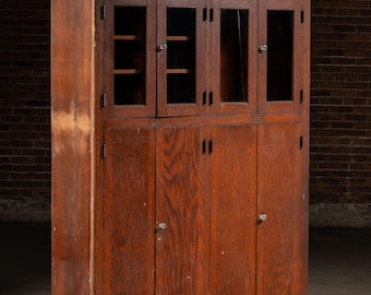 Antique Massive Oak Archive Cabinet