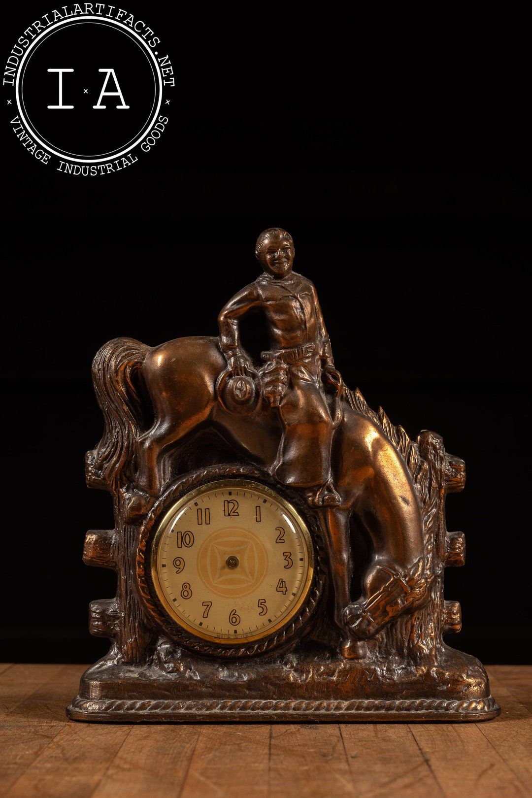 Vintage Rodeo Desk Clock - Etsy