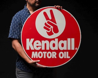 Vintage Kendall Motor Oil Tin Litho Advertising Sign - Etsy