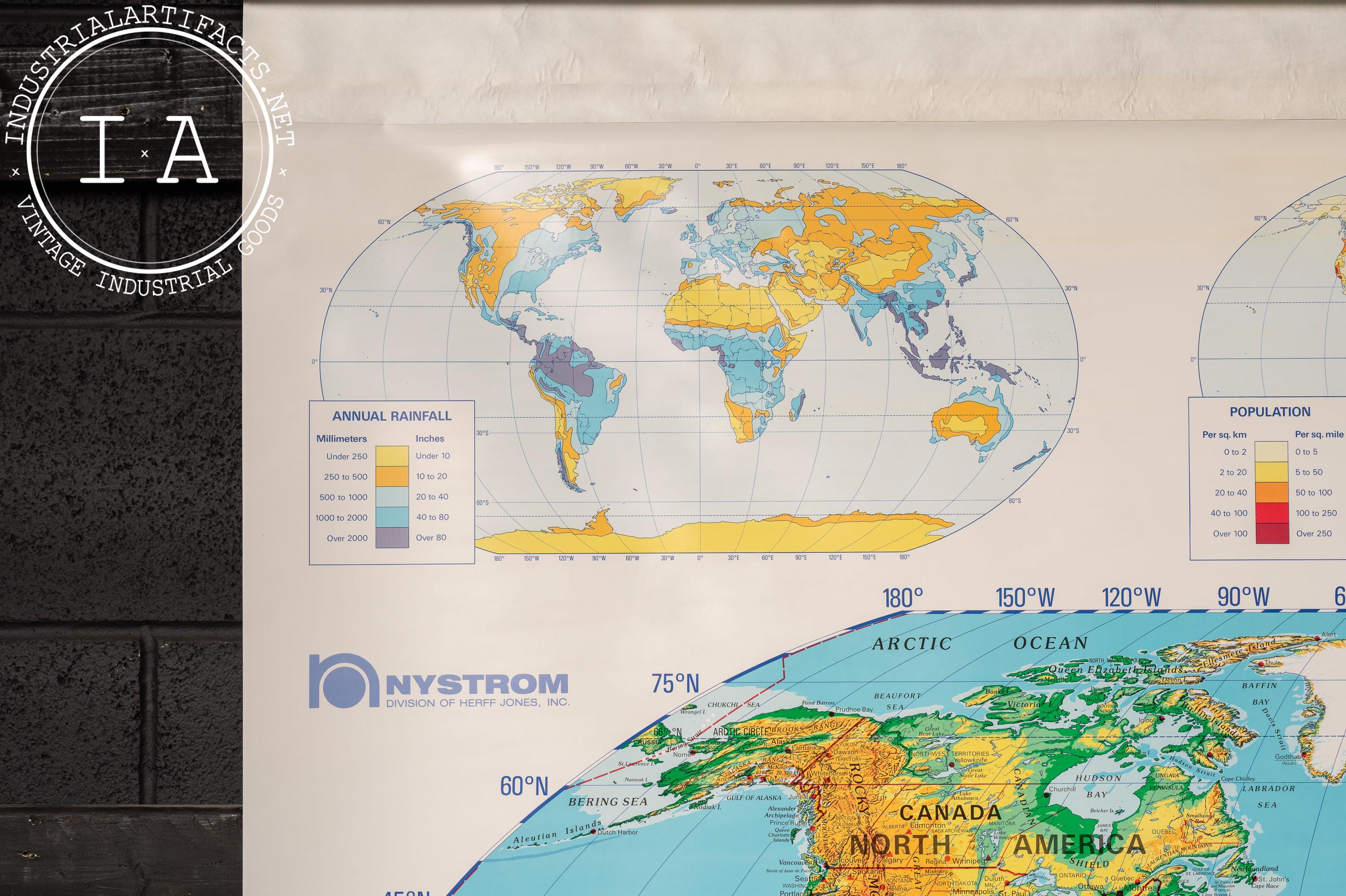 Vintage Nystrom Pull Down Classroom Map Etsy Il Jlbm 