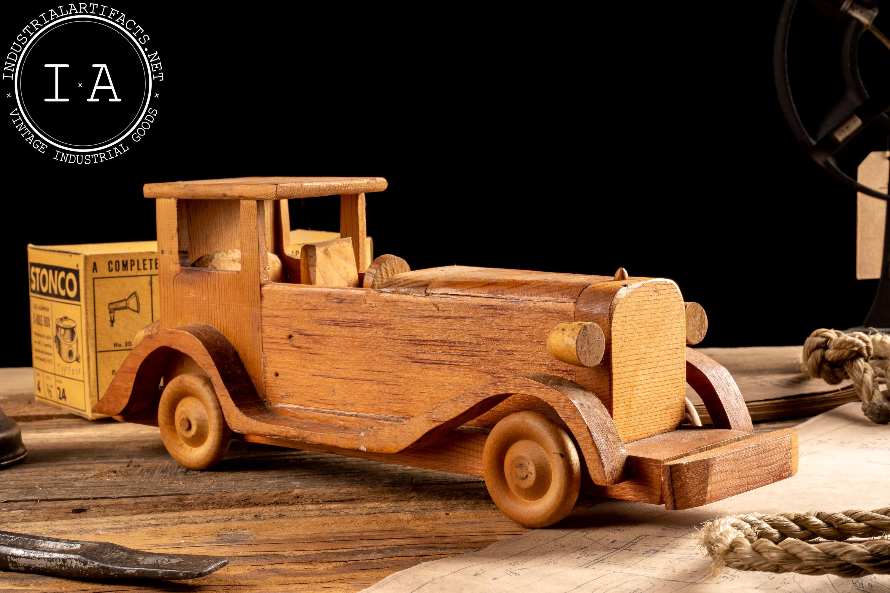 Vintage Handmade Wooden Car - Etsy