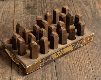 Set of 5/8th In. Alphabetical Die Punches