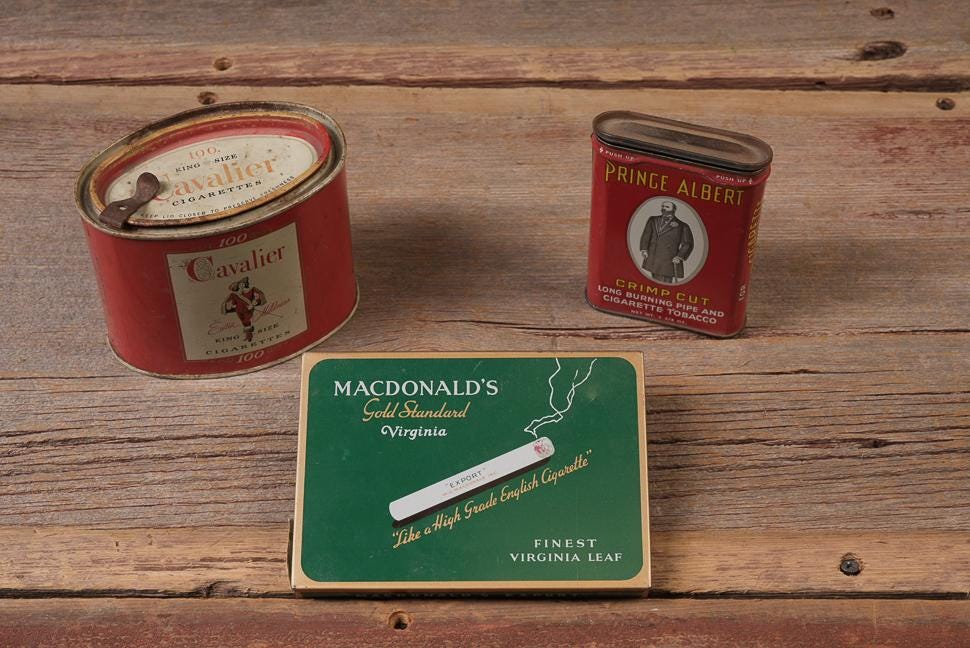 Tobacco Tin and Roller