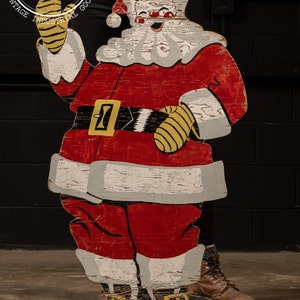 Vintage Plywood Santa Pattern Etsy