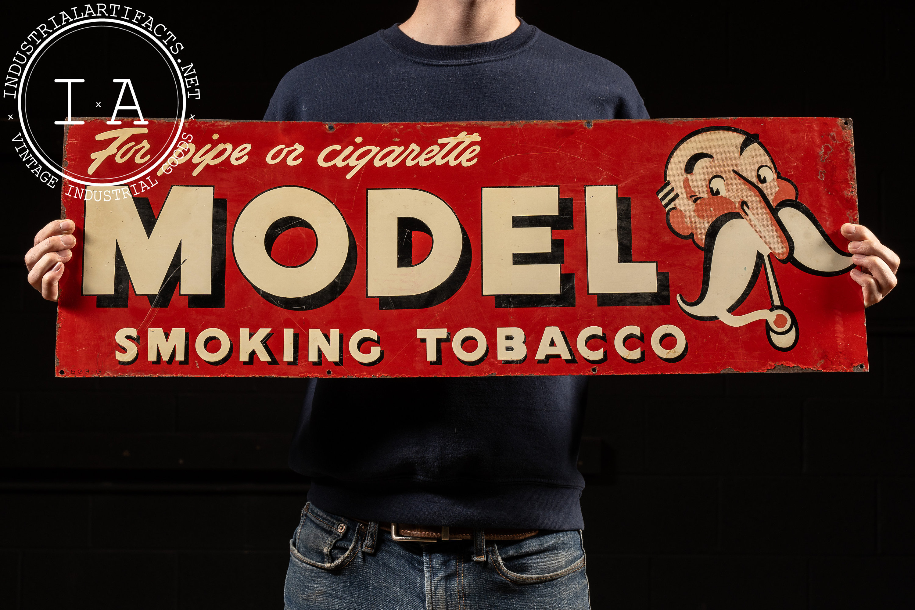 tobacco metal signs Vintage Painted Tin Tobacco Sign