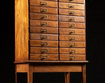 Early 20th Century Wooden Document Cabinet