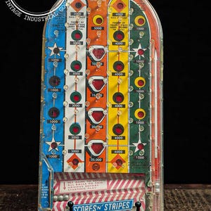 Vintage “Scores ‘n’ Stripes” Pinball Game by Marx Toys