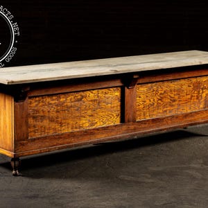 Early 20th Century General Store Counter with Marble Top